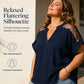 👕Women’s Plus Size Sheer Mesh V-Neck Blouse