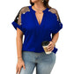 👕Women’s Plus Size Sheer Mesh V-Neck Blouse