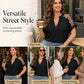 👕Women’s Plus Size Sheer Mesh V-Neck Blouse