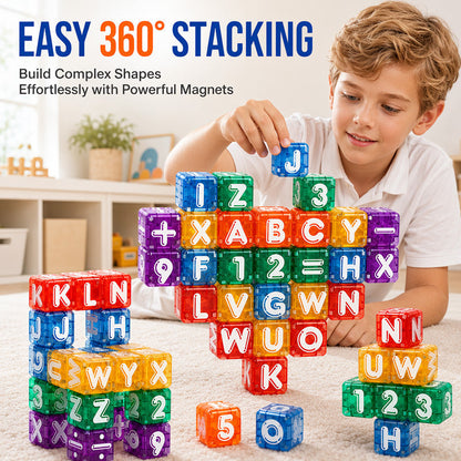 📢📢50% OFF !! ⏰Magnetic Alphabet Number Cubes for Children