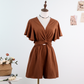 👗✨ Summer Cutout Waist Romper – V-neck, twist front, flutter sleeves – chic & comfortable for warm days. 50% OFF! 🔥🌸