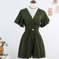 👗✨ Summer Cutout Waist Romper – V-neck, twist front, flutter sleeves – chic & comfortable for warm days. 50% OFF! 🔥🌸