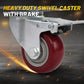 🔩 Heavy Duty Swivel Castor with Total Stop Brake – 200kg Load Capacity, PU Wheel, Non-Marking, 360° Smooth Rotation for Trolley & Workbench 🛠️✨