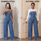 👗💙 Women's Spaghetti Strap Wide Leg Denim Jumpsuit – 50% OFF! Effortless style, wide-leg comfort, classic denim – your new warm-weather favorite. ☁️☀️