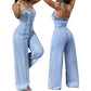 👗💙 Women's Spaghetti Strap Wide Leg Denim Jumpsuit – 50% OFF! Effortless style, wide-leg comfort, classic denim – your new warm-weather favorite. ☁️☀️