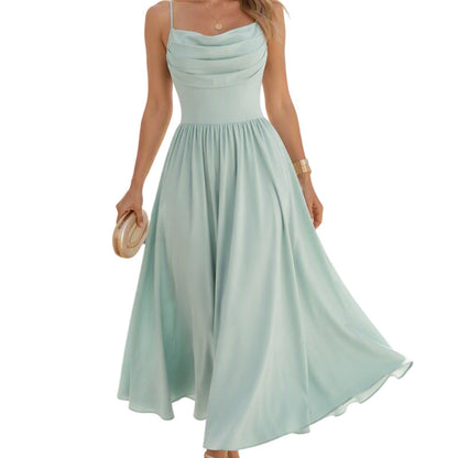 👗✨ Women's Elegant Spaghetti Strap Maxi Dress – 50% OFF! Flowing silhouette, delicate straps, timeless elegance – perfect for summer & special occasions. 🔥🌸
