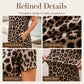 🏖️Summer Hot Sale 62% Off!💃Women's Leopard Print Maxi Dress with Pockets Casual Short Sleeve Long Dress