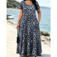 🏖️Summer Hot Sale 62% Off!💃Women's Leopard Print Maxi Dress with Pockets Casual Short Sleeve Long Dress