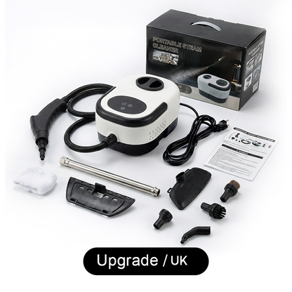 💨 High-Pressure Steam Cleaner: 2500W, 1200ml Tank, Adjustable Steam, 9 Accessories