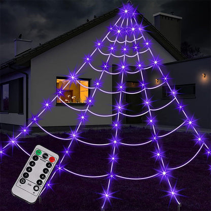 🕷️💡 5M Halloween Spider Web Light – 50% OFF! Spooky glowing web, battery-operated, versatile install – perfect for haunted vibes. 🔥🎃