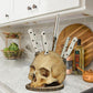 💀🔪 Skull Resin Knife Holder – 50% OFF! Macabre design, sturdy resin, no installation – store & display your knives in style. 🔥🏠