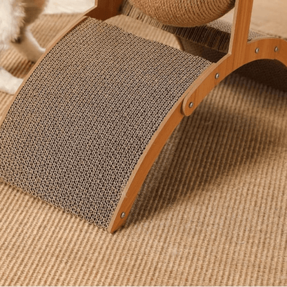 🏆 Last Day Special Price £8.99! ⏳Sisal Cat Scratcher Ball with Cardboard Pad, 2‑in‑1 Cat Scratching Toy