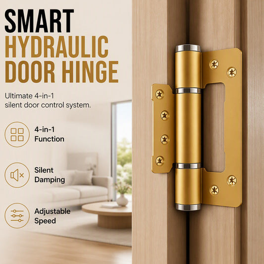 🚪✨ Smart Hydraulic Door Hinge – 50% OFF! Silent soft-close, 180° swing, aerospace-grade aluminium – no more slamming doors. 💪