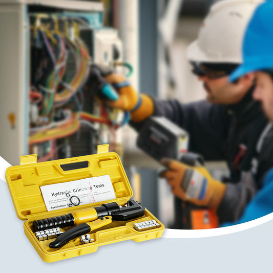 🔧 50% OFF! Cable Crimper – 12mm stroke, oil return valve, slip-resistant grips – for battery, welding & electrical cables. 🛠️