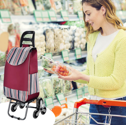 🛒Folding Stair Climbing Cart – 50% OFF! Large capacity, smooth climbing wheels, lightweight – perfect for shopping & daily travel. 🏠