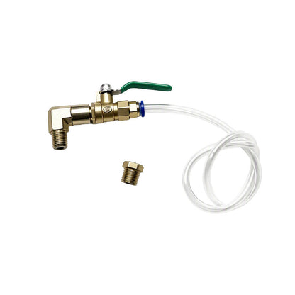 🔧🛠️ Compressor Drain Kit – 50% OFF! 90° elbow, extension hose, heavy-duty brass – fits tight spaces, easy valve control. 💪