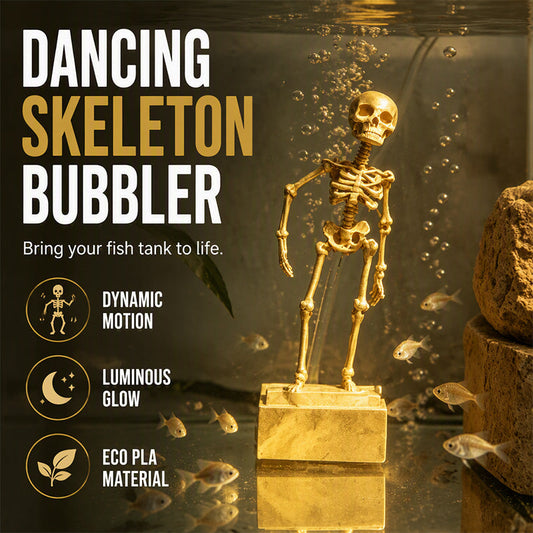 ⏳Limited time 50% off💥Dancing Skeleton Aquarium Ornament💀3D Printed Water Flow Figure, Halloween Fish Tank Decoration🐠✨