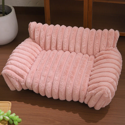 🛋️🐾 Cozy Sofa Pet Bed – 50% OFF! Secure edges, soft plush fabric, modern design – perfect for cats & dogs. 🐕