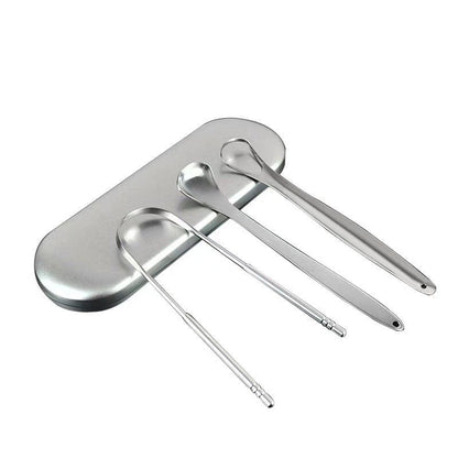 👅✨ Stainless Steel Tongue Scraper – 50% OFF! Removes bacteria, prevents bad breath, ergonomic handle – daily oral care. 💪