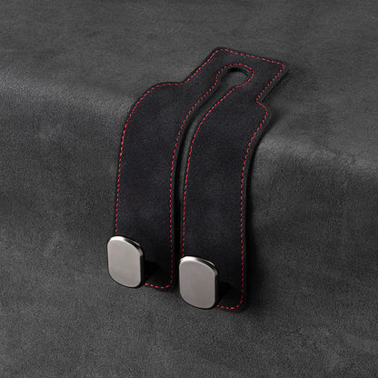 🚗👜 Leather Car Seat Headrest Hook – 50% OFF! No-tool install, hands-free storage for bags, coats & phone – fits most cars. ✨