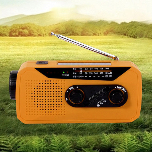 📻🔦 Emergency Solar Hand Crank Radio – 50% OFF! 2000mAh power bank, LED flashlight, FM/AM/WB – stay connected anywhere. ⚡✨