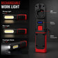 🔥SAKERPLUS Rechargeable Work Light, 3000LM COB LED Magnetic Mechanic Light with 360° Swivel Hook, 180° Adjustable Stand, Flashlight Mode, USB-C Charging, IP54 Water-Resistant for Car Repair, Garage & Camping