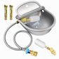 ⏳🔥LIMITED-TIME 50% OFF! ⏰🐄 Automatic 304 Stainless Steel Drinking Bowl with Float and Drain Hole for Cattle Horses Sheep and Dogs 🤖