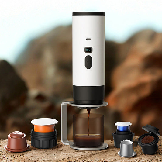 ☕✨ Portable Espresso Maker – 50% OFF! Digital display, Type-C fast charging, 90ml tank – fresh hot coffee anywhere. 🎒