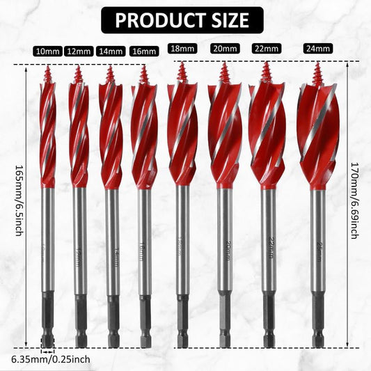 🛠️✨ High Carbon Steel Auger Bits – 50% OFF! Self-tapping tip, anti-slip hex shank, chip removal design – wood, cork & plastic. 💯
