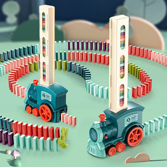 🚂🎯 Automatic Domino Train – 50% OFF! Screen-free fun, Montessori-inspired learning, safe & non-toxic – perfect gift for kids 3-10. 🎁