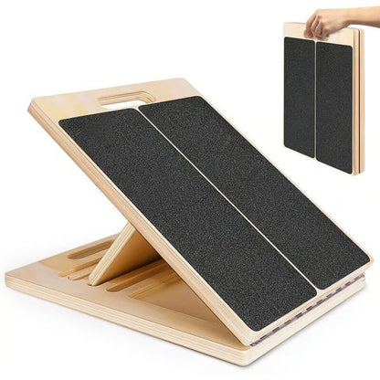 🦵 Wooden Slant Board Calf Stretcher – 50% OFF! Solid wood, 5-level incline, non-slip grip – stretch safely at any level. 💪