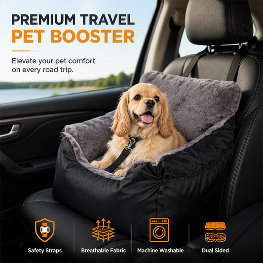 ⏳Order today and receive two car cleaning cloths free of charge🔥LIMITED-TIME 50% OFF! ⏰Half-Enclosed Car Pet Booster Seat🐶🛋️