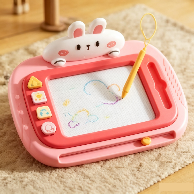 🎨✨ 3-in-1 Magnetic Drawing Board – 50% OFF! Detachable legs, slide eraser, 4 shape stamps – mess-free creativity for toddlers. 🖍️