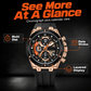 ⌚💪 Men's Waterproof Chronograph Watch – 50% OFF! Multi-dial timing, calendar display, rugged mineral glass – bold style all day. 🏆