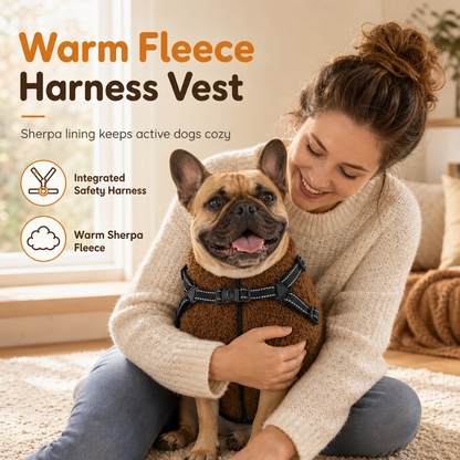 ⏳🔥LIMITED-TIME 50% OFF! ⏰Warm Winter Dog Coat with Reflective Strips and Harness for Small and Medium Dogs🐶❄️