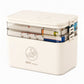 Large Plastic Medicine Storage Box with Multi-Layer Divided Compartments Portable Family Emergency First Aid Organizer Box