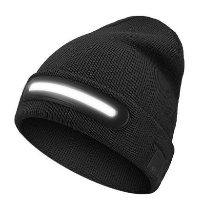 🎧🧢 Rechargeable Bluetooth Hat with Light – 50% OFF! Soft acrylic knit, 4-8hr battery, washable electronics – perfect for runs & walks. 💡