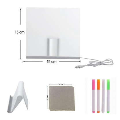 🎨 Glowing Acrylic Drawing Board – 50% OFF! LED-lit display, wipe & redraw, 3 sizes, stand included – creative desk art that glows. 🖍️