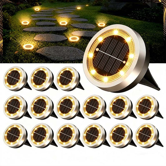 🔥50% OFF!!📢☀️ Outdoor Garden Solar Ground Lights – 4 Pack ✨