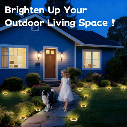 🔥50% OFF!!📢☀️ Outdoor Garden Solar Ground Lights – 4 Pack ✨
