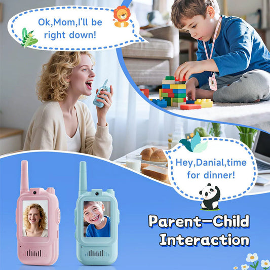 📡 Kids Video Walkie Talkie Set – 50% OFF! Instant one-button talk, durable non-toxic build, lanyards included – safe, encrypted play. 🌟