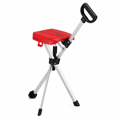 🚶‍♂️🦯 Folding Cane Chair with Seat – 50% OFF! Aluminium frame, tripod stability, anti-slip foot – walk & rest anywhere. 🪑