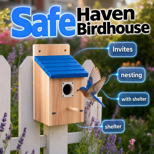 🐦🏡 Wooden Birdhouse for Garden – 50% OFF! Thick wood shelter, easy to hang, charming natural design – attracts songbirds to your yard. 🌿