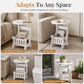 Modern Minimalist Round Bedside Table and Sofa Side End Table for Small Spaces Bedroom and Living Room