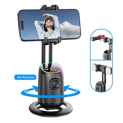 🤖📱 AI Face Tracking Phone Stabilizer – 50% OFF! Auto 360° tracking, smooth shake-free video, 1200mAh battery – hands-free filming. 🎥