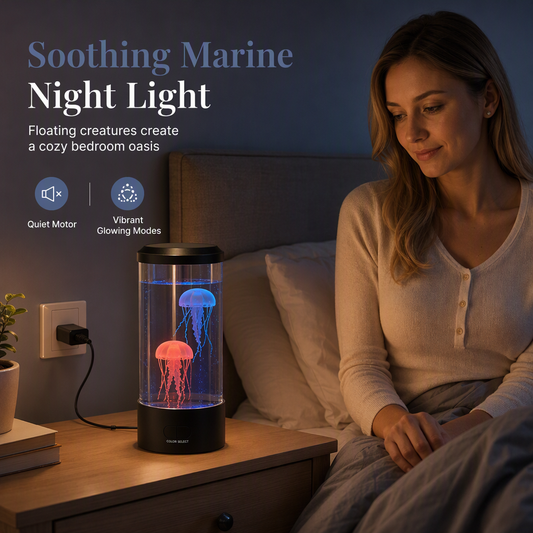 🌊✨ LED Jellyfish Aquarium Lamp – 50% OFF! Soothing shifting colours, realistic water motion, USB powered – calm nights & peaceful vibes.
