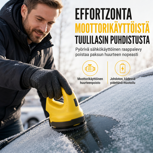 ❄️🚗 Electric car ice scraper – 50% OFF! Motorised rotating disc, sturdy ABS, cold-resistant battery – remove ice effortlessly. 🧊