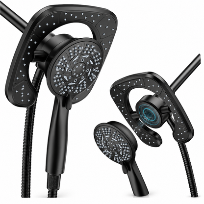 🚿✨ 2-in-1 Dual Shower Head Set – 50% OFF! 10 spray modes, magnetic docking, run both together – full-body coverage & relaxation. 💧