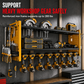 🛠️✨ Heavy-Duty Wall Tool Rack – 50% OFF! Steel beams, side pegboards, wire mesh airflow – clears your workbench instantly. 🔧