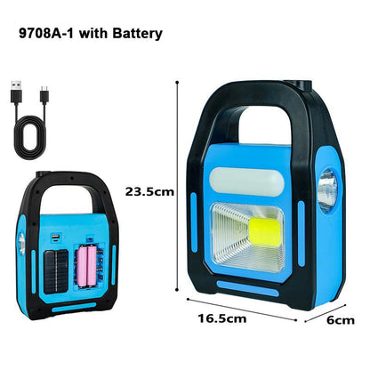 🔦✨ 3-in-1 COB Solar Work Light – 50% OFF! Front/auxiliary/side lighting, solar & USB charging, IP44 waterproof – camping, repairs & emergencies. ☀️